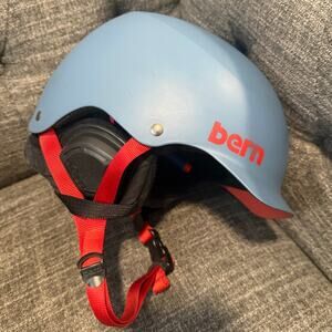 Snowboard Youth Helmet Bern Baker Matte Steel Blue Size L/XL JM
